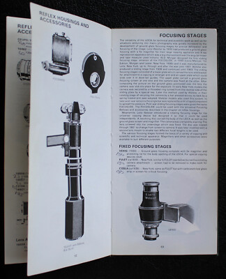 LEICA Camera & Lens ACCESSORY GUIDE Dennis Laney 1989 - Hove Foto
