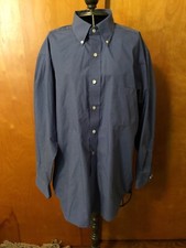 Chaps 16 1/2 Blue Long Sleeve Shirt