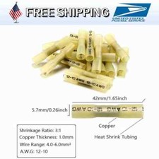Yellow 150/50X AWG 12-10 Gauge Heat Shrink Crimp Terminals Wire Butt Connectors