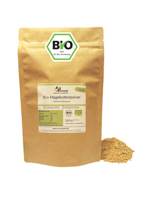 Bio Hagebuttenpulver 1000g in Rohkostqualität aus der ganzen Hagebutte my-mosaik