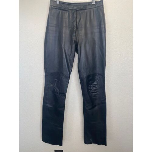 Wilson's Leather Maxima high waisted bootcut pants Size 6Vintage 90's - Picture 3 of 6