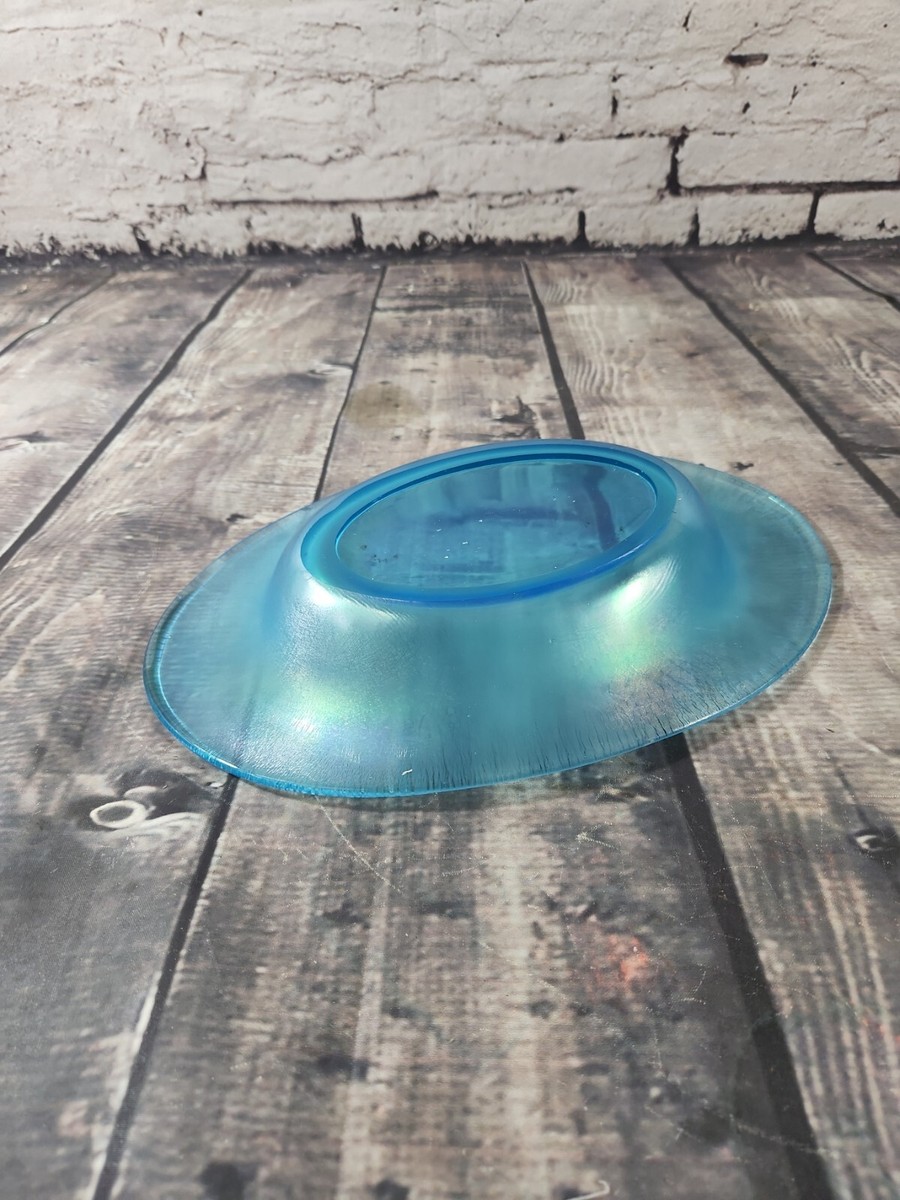 Vintage Fenton Blue Oval Bowl - 11 5/8