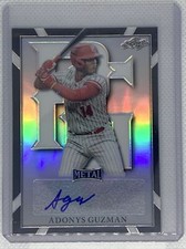 2021 LEAF PERFECT GAME METAL BLACK REFRACTOR ADONYS GUZMAN AUTO #3/15