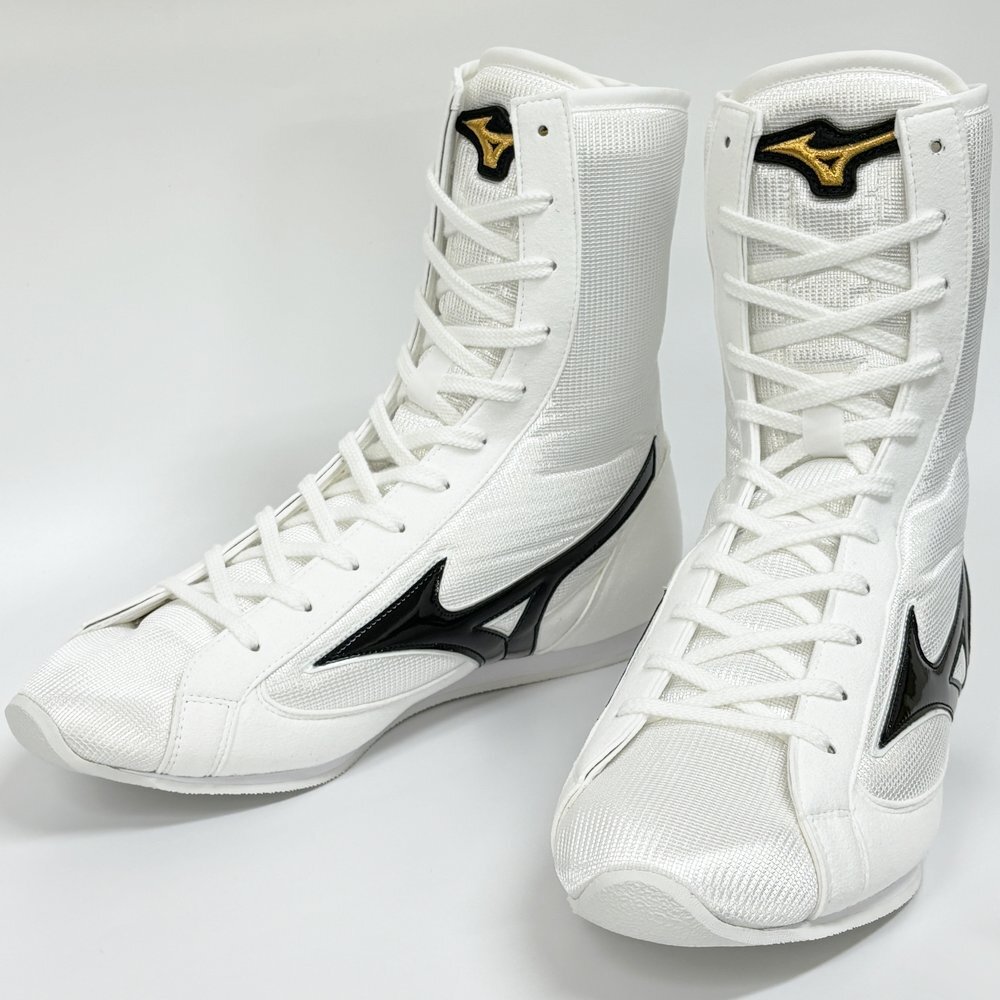 Made to order MIZUNO Boxing Shoes Hight Top Cut Easy White x