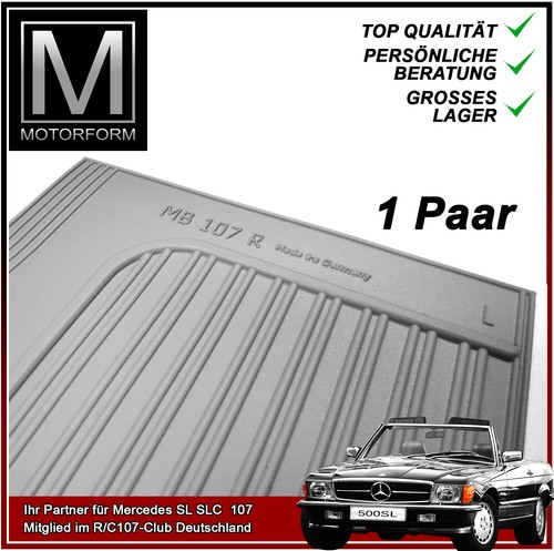 Mercedes SL SLC W107 Einstiegsleisten Schweller Gummis grau Gummibelag sill neu - Picture 4 of 10