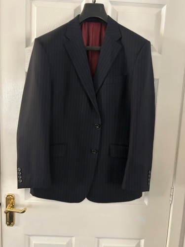 M & S Navy Pure Wool 2 Piece "Sartorial" Gents Suit 42S Chest 38/29 Touser