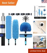 20ft High Ceiling Duster Kit with 5-12ft Extension Pole - Safe Cleaning Solution