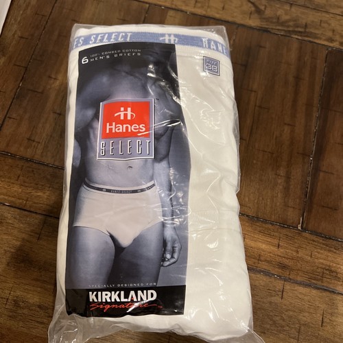 o New Vintage 1996 Hanes select Kirkland White Briefs 6 Pair Underwear