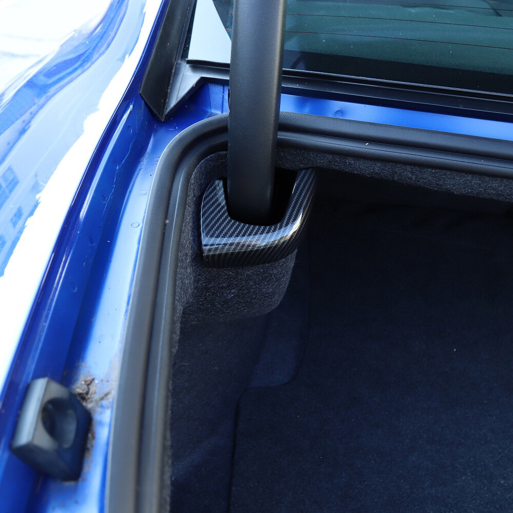 Carbon Fiber Rear Tailgate Lift Cover Trim Decor Bezels for Dodge Charger 2011+