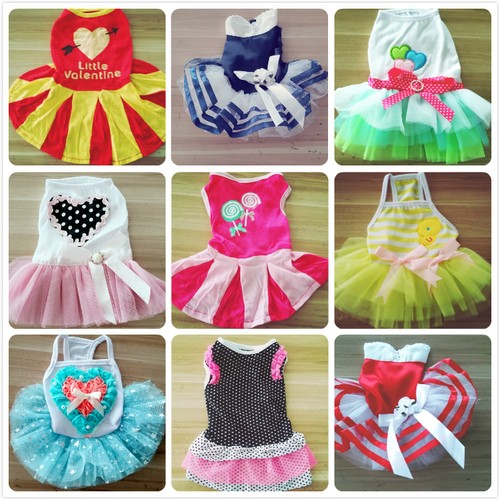 Cute Puppy Pet Dog Tutu Dress Lace Skirt Cat Princess Dress Small Dog