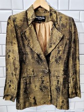 Eva Polini Couture Ladies Vintage Dress Jacket Blazer One Button Front...