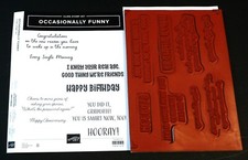 Stampin' Up Occasionally Funny Stamp Set, retired, used