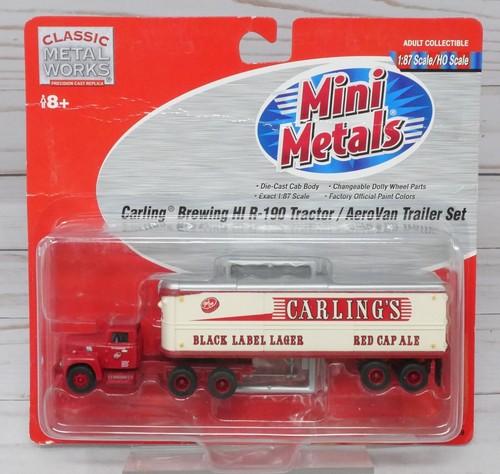Mini-Metales 31149 HI R-190 Tractor Aerovan Remolque Set Carling's Brewing Beer HO | Zustand: New