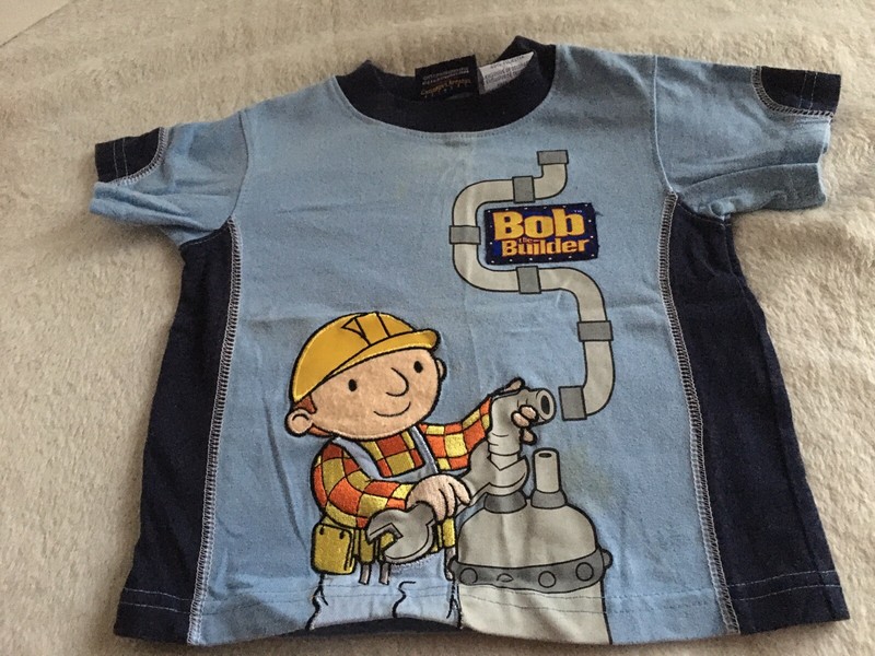 Vintage 2004 Nickelodeon Bob The Builder Plumbing Embroidered T-Shirt Baby 12 Mt