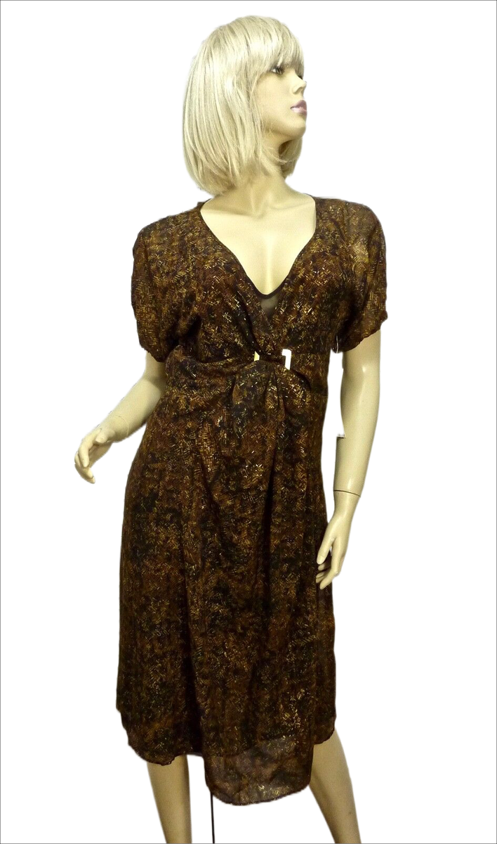 donna karan brown dress NWT $149 DKNYC New York 2pc 6 Multi Knee Length Gown offers a versatile look halter neckline dress 𝐓𝐡𝐞 𝐃𝐞𝐰 𝐃𝐫𝐨𝐩 𝐝𝐫𝐞𝐬𝐬 COLOR:Rose Gold