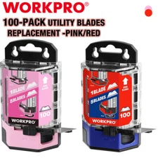 WORKPRO SK5 Utility Knife Blades 100-Pack Utility Blades Replacement w/Dispenser