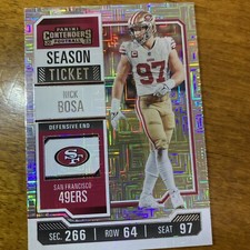 Nick Bosa Season Ticket Silver Panini Contenders Football 2023
