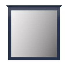 Everett 32" W x 32" H Square Wood Framed Bathroom Vanity Mirror Aegean Blue