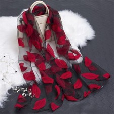 Soft Shawls Organza Gauze Sheer Wrap Summer Silk Scarf  Women