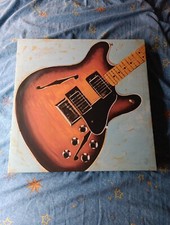 Electric Guitar Canvas Painting 16x16" -Fender -Gibson Les Paul