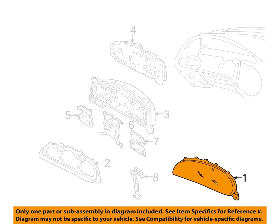Medidor de velocímetro usado se adapta a: Mercury Sable Cluster 2000 MPH sin vehículo de combustible flexible Foto 3 de 4