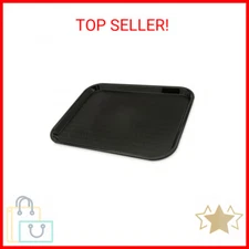 Carlisle CT141803 Cafe 14" x 18" Black Standard Plastic Fast Food Tray