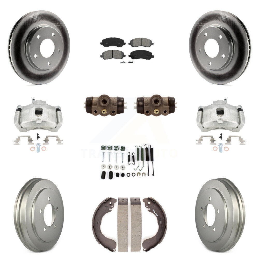 Front Rear Brake Caliper, Rotor, Drum, Semi-Metallic Pad, Cylinder Kit for Enhanced Vehicle Braking Performance