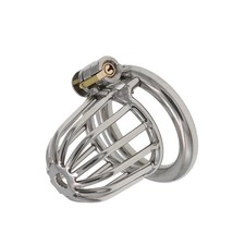 Male Chastity Belt Device Restraint Cage Rings Lock Sissy Stainless Steel Metal