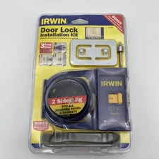 IRWIN 7-PIECE BI-METAL DOOR LOCK INSTALLATION KIT 3111001 WOOD DOOR
