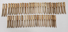 Vintage Clothes Pins Wood Push On Flat Side Duck Bill 4" Lot of 49