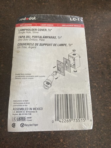 red dot LC-11 Lampholder Cover, 1/2”, Silver - Picture 2 of 2