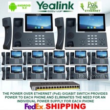 YEALINK SIP-T58W PRO GIGABIT SIP VoIP - 12 PHONES NETGEAR GS116LP PoE SWITCH