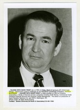 PBS B&W Photo- Approx 5x7- Talking With David Frost- Patrick Buchanan