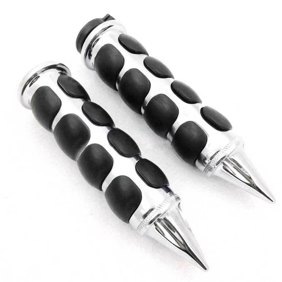 Empuñaduras de manillar cromadas para bicicleta de 7/8" para Kawasaki Ninja ZX6 ZX7 ZX9 ZX10 ZX12 ZX14 Foto 3 de 4