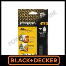Black & Decker X39097 Piranha Mesh Sanding Sheet Multi Sanders 120g Pack of 3