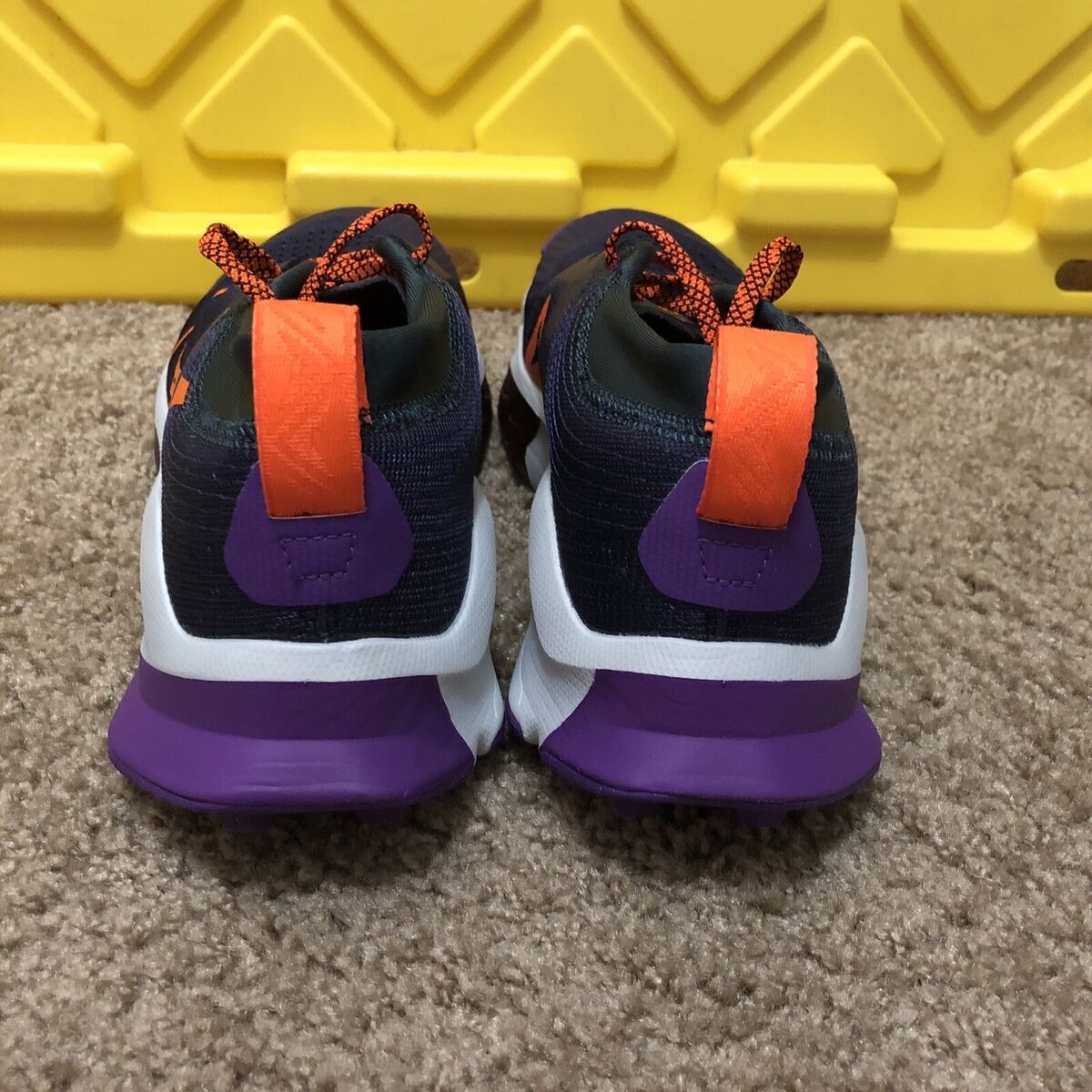 Nike ZoomX Zegama Purple Ink/Safety Orange Mens Sz 7.5 Trail Nike ZoomX Zegama Purple Ink/Safety Orange Mens Sz 7.5 Trail