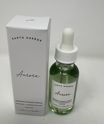 Earth Harbor Aurora Superfood Luminance Ampoule Sea Greens & Hemp 30ml NIB J151