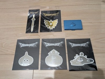 Dragon Quest Metallic Slime Card Case with 5 Character Stickers Unused