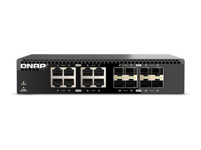 Qnap Half-rackmount Switch Qsw-3216r-8s8t-us 16 Port Unmanaged Switch 8 Port O