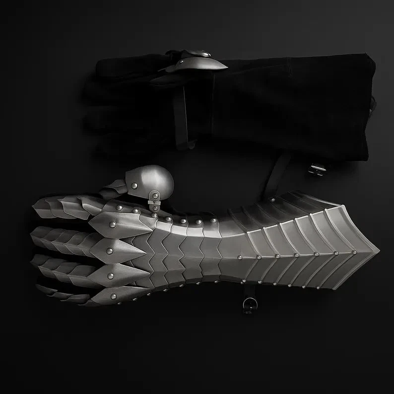 Перчатки рыцаря Nazgul: средневековые стальные перчатки - доспехи для косплея LARP - Изображение 3 из 4