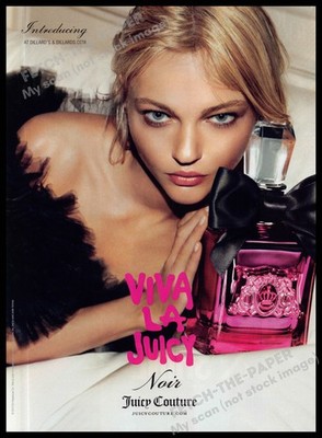 Juicy Couture Noir 2010s Magazine Print Ad 2013 ''Viva la juicy'' (Not product)