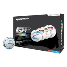 TaylorMade SpeedSoft Ink Golf Balls (1 Dozen) – Soft Feel, High Visibility – NEW