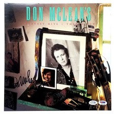 Don McLean Signed Greatest Hits Autographed Record Album LP ACOA PSA