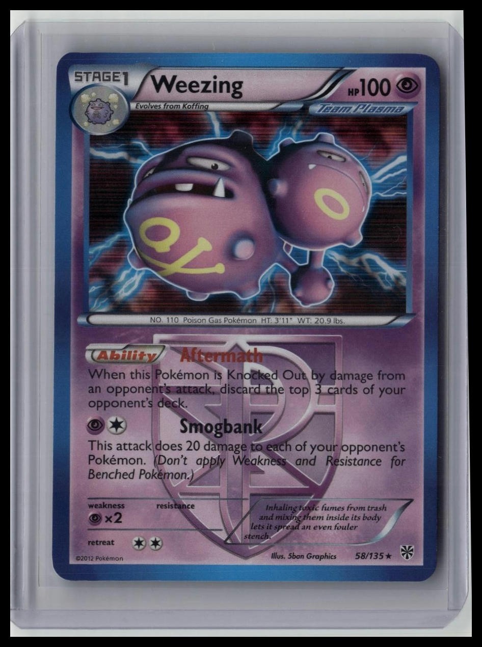 Weezing (Team Plasma) - Plasma Storm 58/135 Rare Holo Pokemon TCG