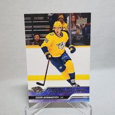 Upper Deck 2023-24 Series 1 Young Guns Rookie Egor Afanasyev Predators #226