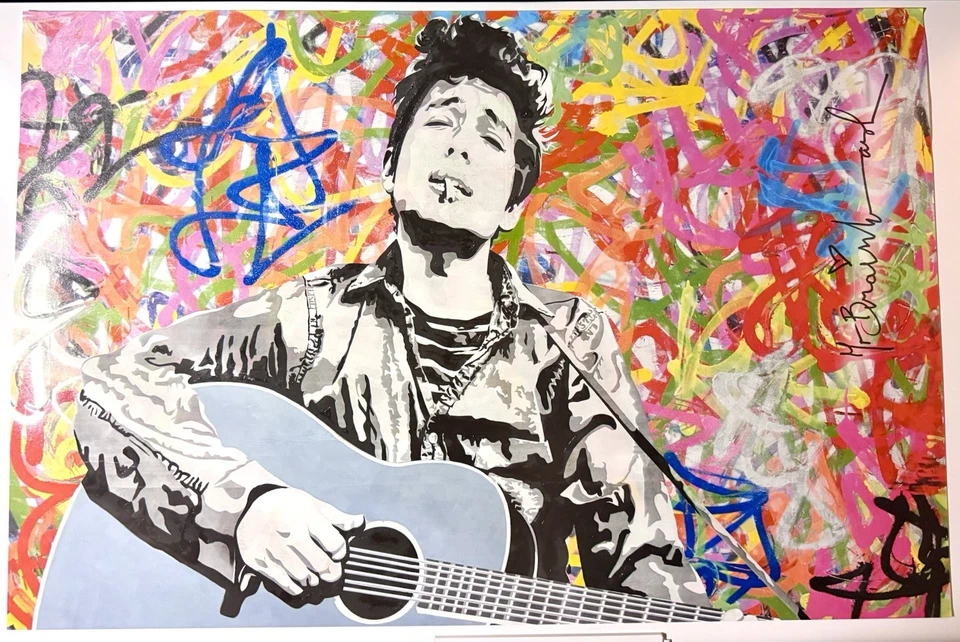 Póster limitado Mr. Brainwash Bob Dylan Art Basel 2011 Life Is Beautiful Banksy Foto 2 de 3