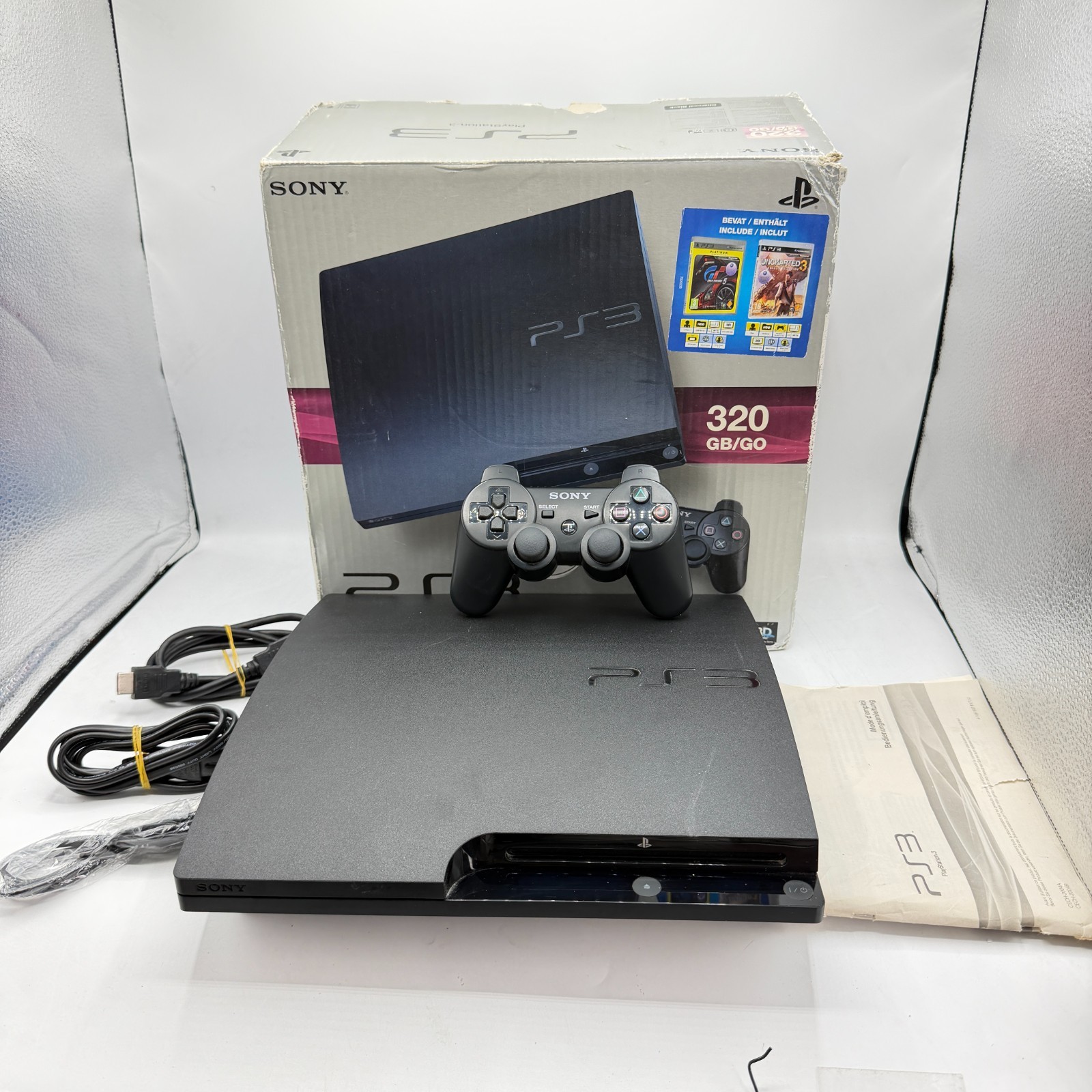 Ps3 Slim 320 GB console Sony Playstation - Cech-3004B con controller e Testato