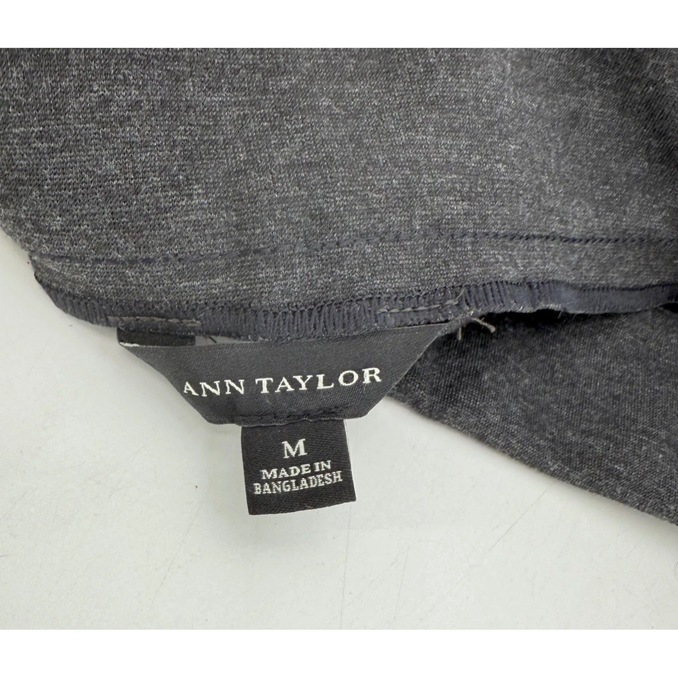 Ann Taylor Mujer Gris Pull On Ponte Tejido Leggings Pantalones Mediano Cremallera Bolsillo Foto 3 de 4