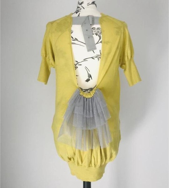 Women Sacai Sweater Yellow Cashmere 34 / XS / 42