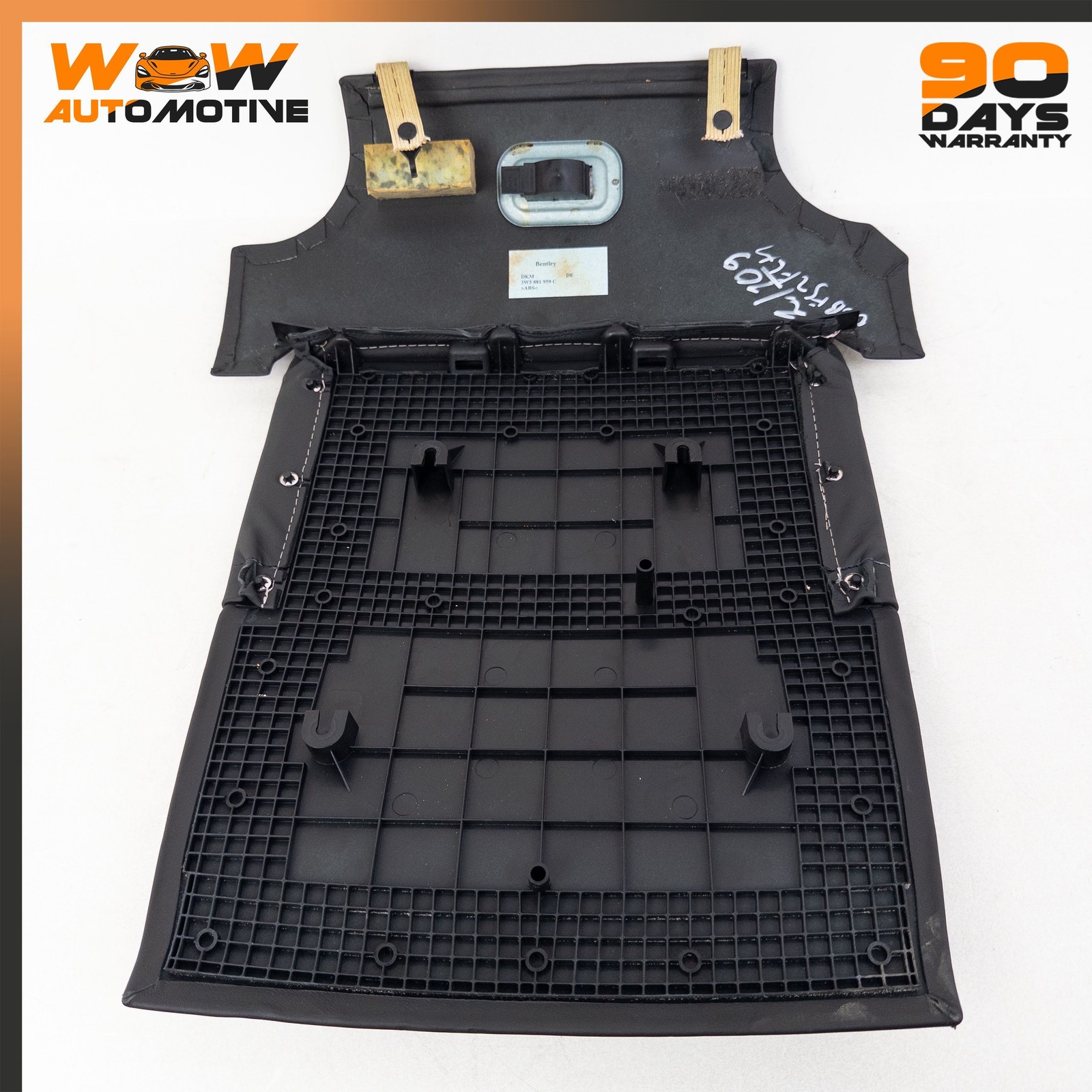 06-13 BENTLEY CONTINENTAL FLYING SPUR FRONT LEFT SEAT BACK PANEL COVER BLACK OEM